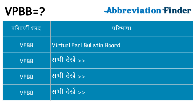 vpbb का क्या अर्थ है