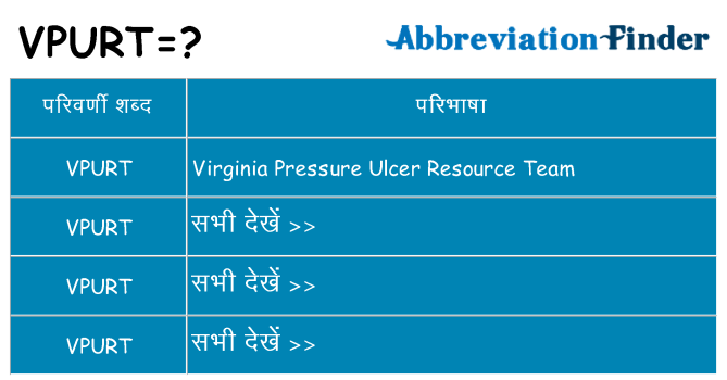 vpurt का क्या अर्थ है