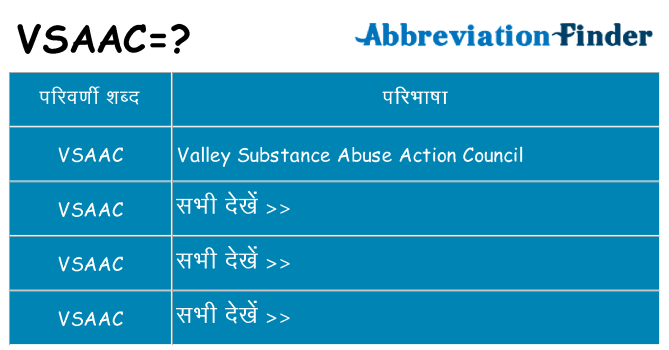vsaac का क्या अर्थ है
