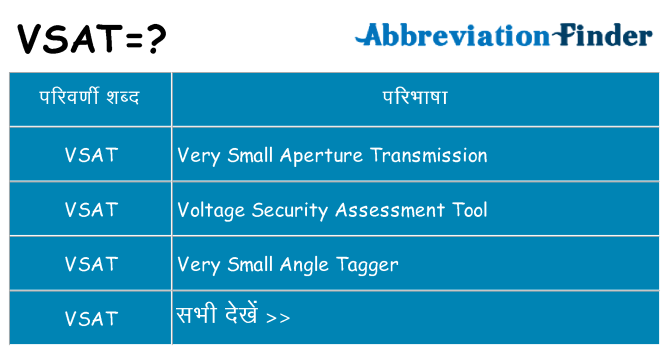 vsat का क्या अर्थ है