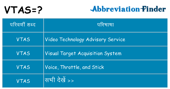 vtas का क्या अर्थ है
