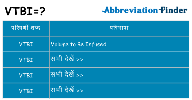 vtbi का क्या अर्थ है