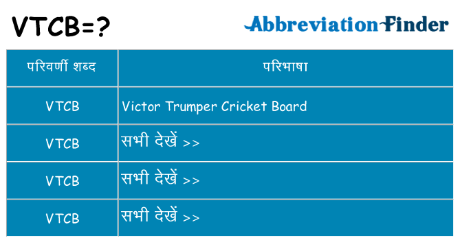 vtcb का क्या अर्थ है