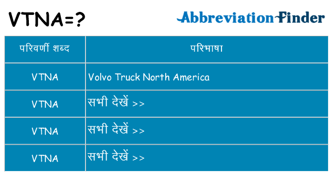 vtna का क्या अर्थ है
