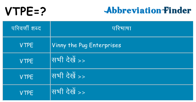 vtpe का क्या अर्थ है