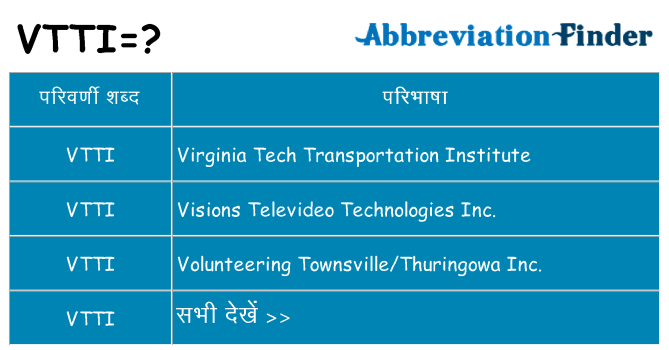 vtti का क्या अर्थ है
