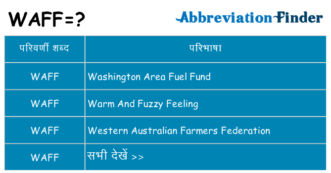 waff का क्या अर्थ है