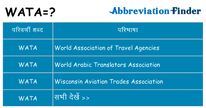 wata का क्या अर्थ है