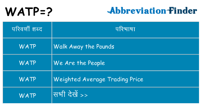 watp का क्या अर्थ है