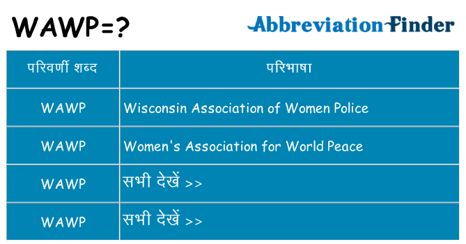 wawp का क्या अर्थ है
