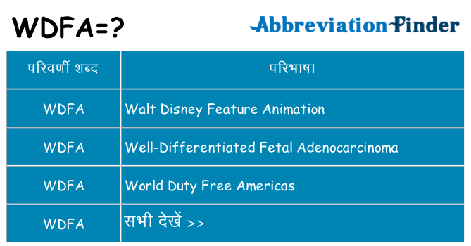 wdfa का क्या अर्थ है