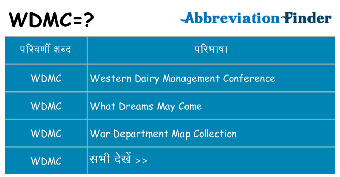 wdmc का क्या अर्थ है