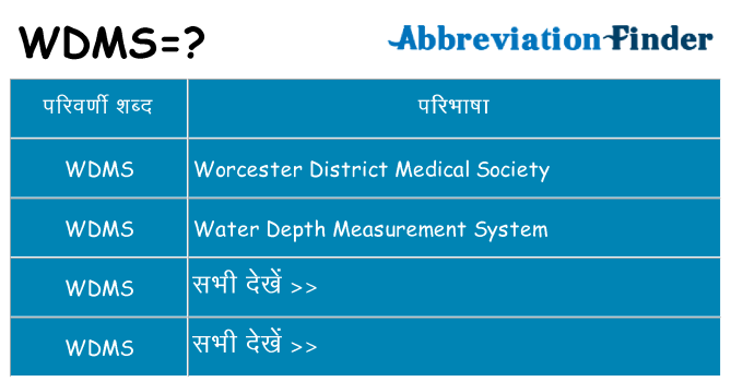 wdms का क्या अर्थ है