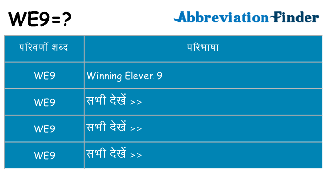 we9 का क्या अर्थ है