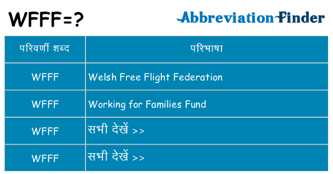 wfff का क्या अर्थ है