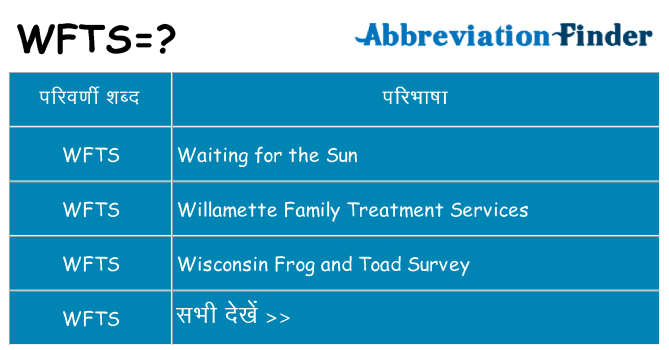 wfts का क्या अर्थ है