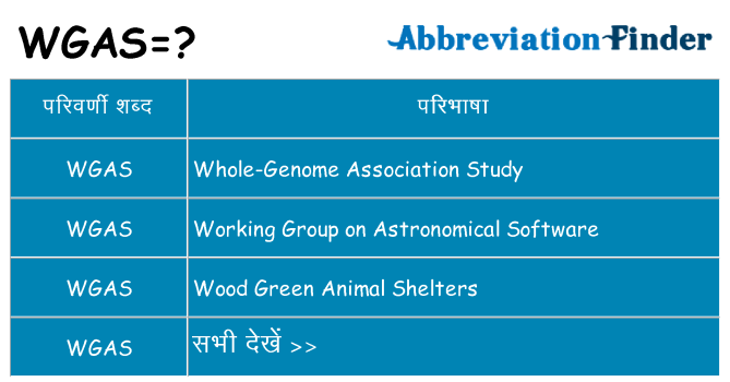 wgas का क्या अर्थ है