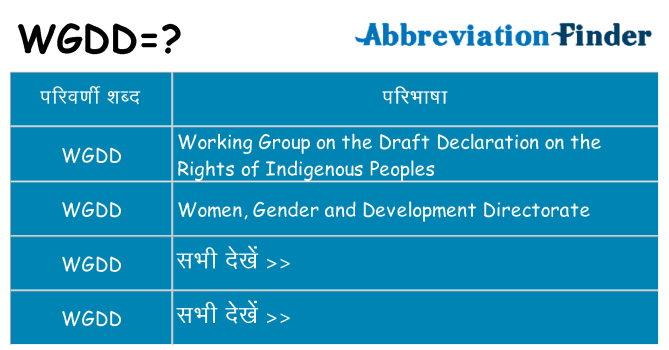 wgdd का क्या अर्थ है