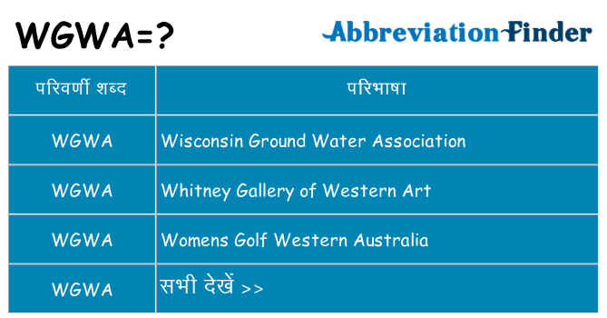 wgwa का क्या अर्थ है
