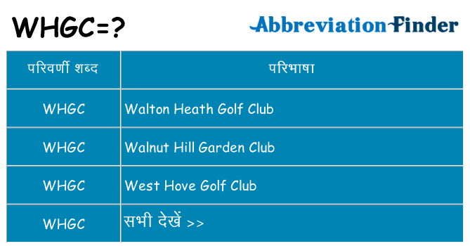 whgc का क्या अर्थ है