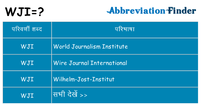 wji का क्या अर्थ है
