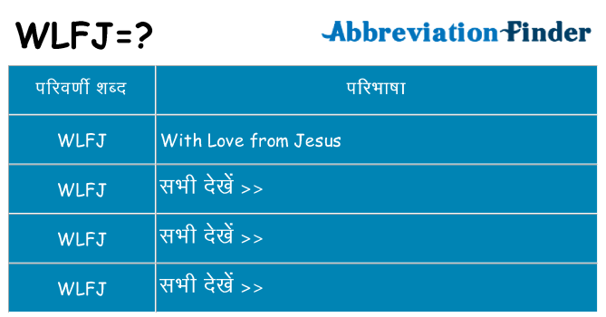 wlfj का क्या अर्थ है