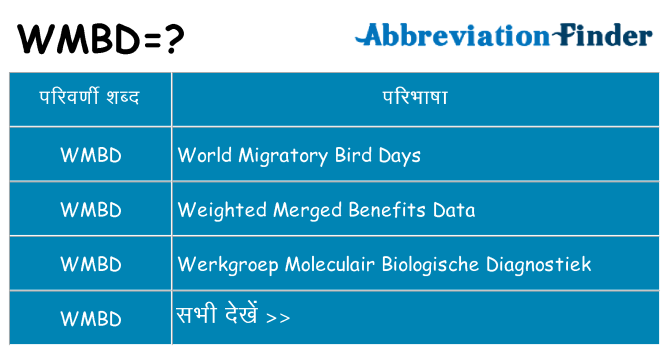wmbd का क्या अर्थ है