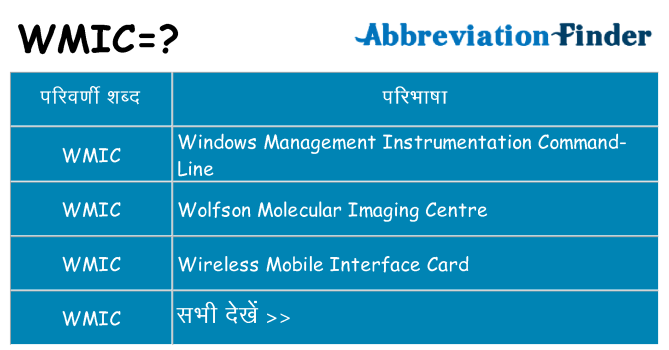wmic का क्या अर्थ है