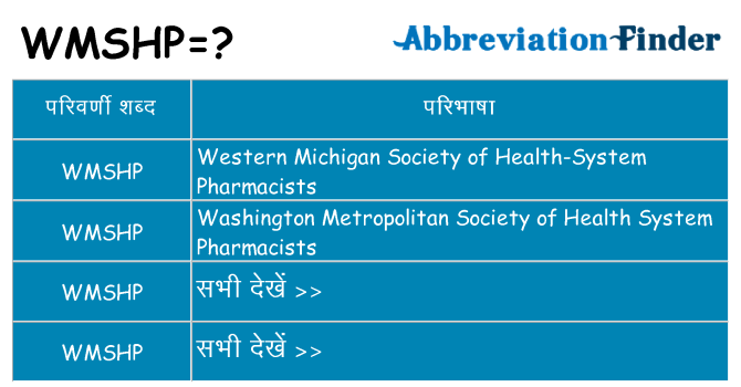 wmshp का क्या अर्थ है