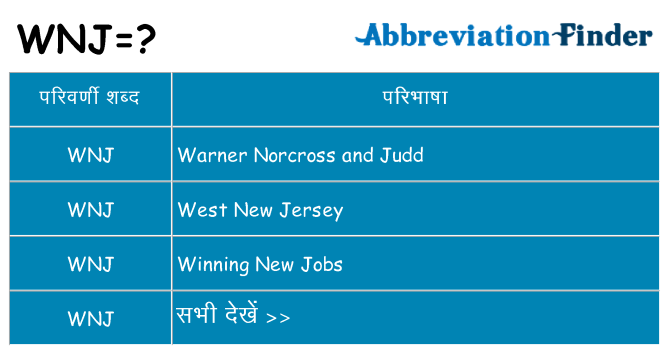 wnj का क्या अर्थ है