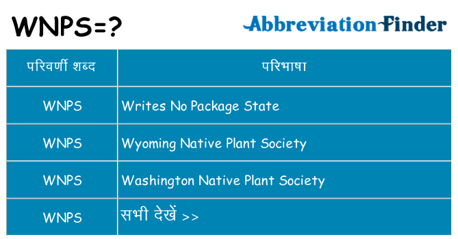 wnps का क्या अर्थ है