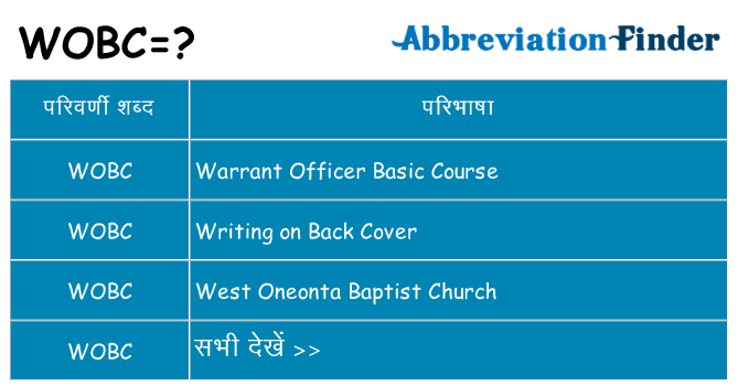 wobc का क्या अर्थ है