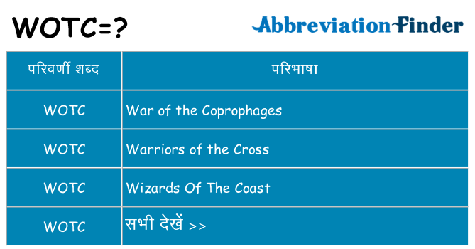 wotc का क्या अर्थ है