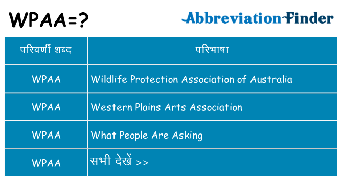 wpaa का क्या अर्थ है