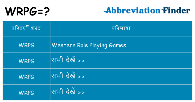 wrpg का क्या अर्थ है