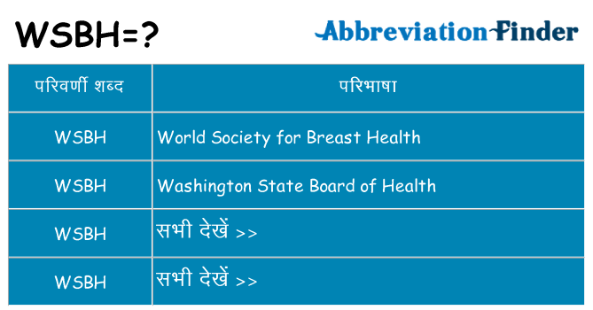 wsbh का क्या अर्थ है