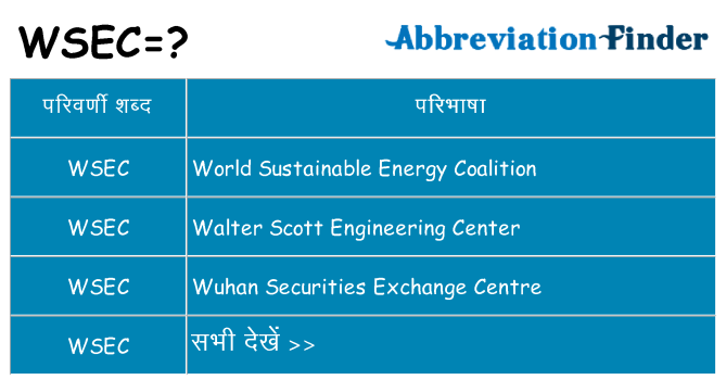 wsec का क्या अर्थ है