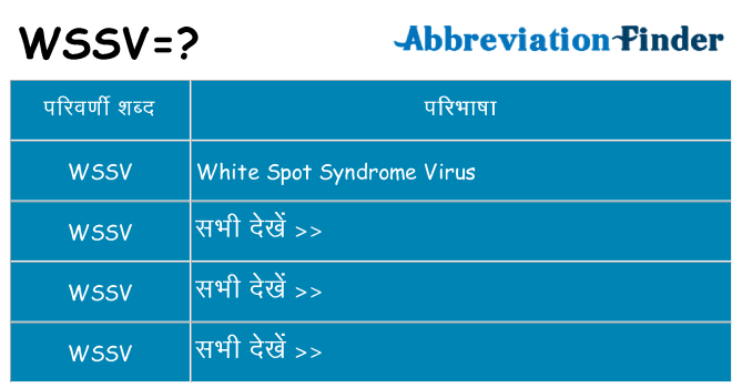 wssv का क्या अर्थ है