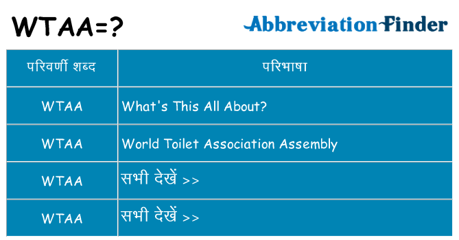 wtaa का क्या अर्थ है