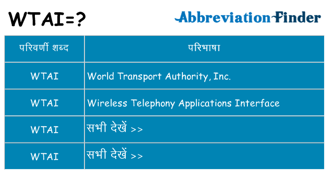 wtai का क्या अर्थ है