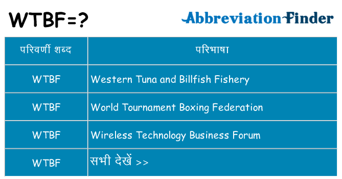 wtbf का क्या अर्थ है