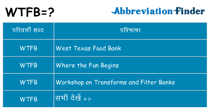 wtfb का क्या अर्थ है
