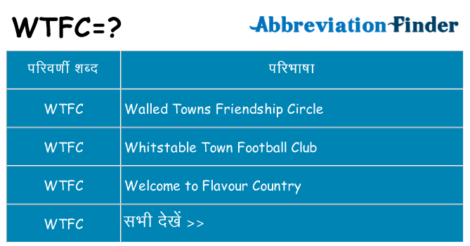 wtfc का क्या अर्थ है