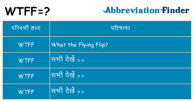 wtff का क्या अर्थ है
