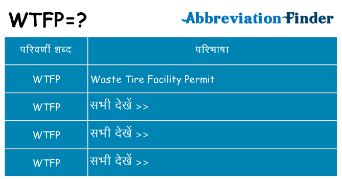 wtfp का क्या अर्थ है