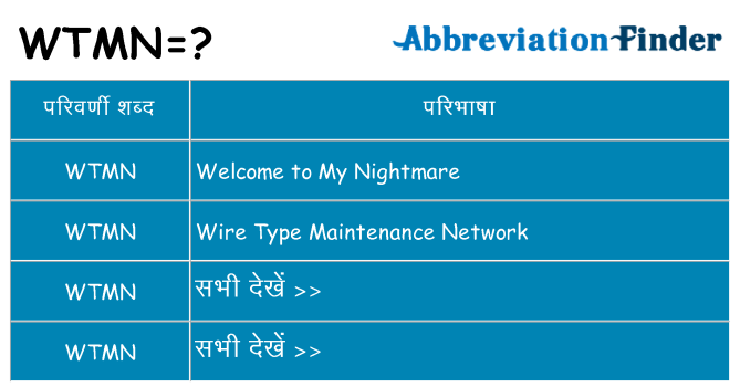 wtmn का क्या अर्थ है