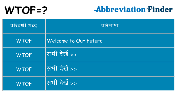 wtof का क्या अर्थ है