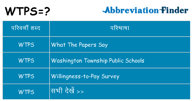 wtps का क्या अर्थ है