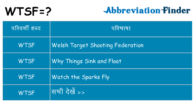 wtsf का क्या अर्थ है