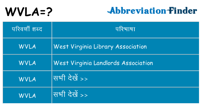 wvla का क्या अर्थ है